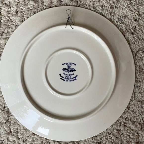 Holland America Line The Inaugural Ms Maasdam 1993 Blauw Delft Plate-EUC - Picture 2 of 4